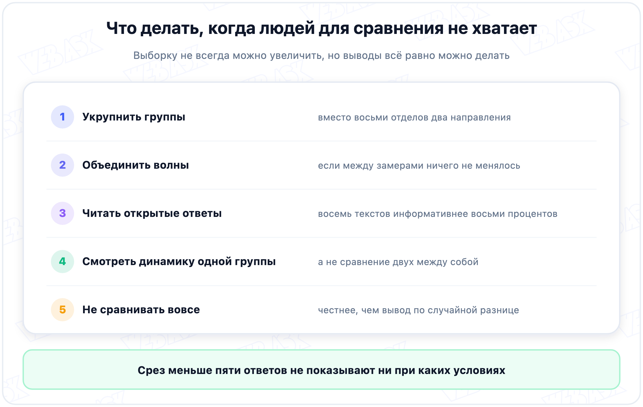 Пять способов работать с данными, когда людей для сравнения не хватает